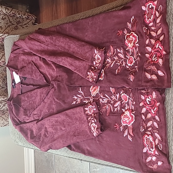 Curations Faux Suede Cardigan NWT - Picture 15 of 15